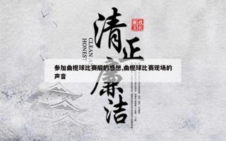 参加曲棍球比赛后的感想,曲棍球比赛现场的声音