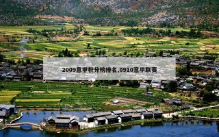 2009意甲积分榜排名,0910意甲联赛