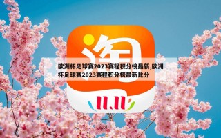 欧洲杯足球赛2023赛程积分榜最新,欧洲杯足球赛2023赛程积分榜最新比分