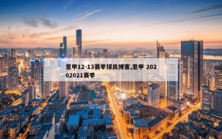 意甲12-13赛季球员博客,意甲 20202021赛季