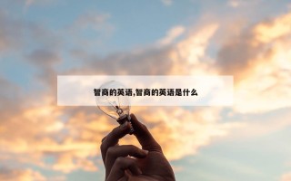 智商的英语,智商的英语是什么